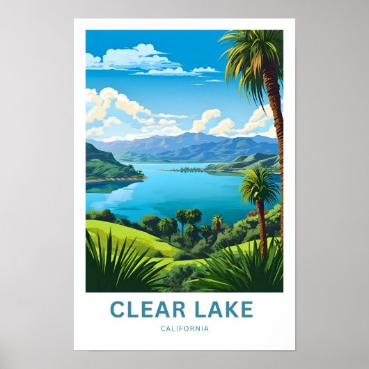 Clear Lake California Travel Print Poster (Vorne)
