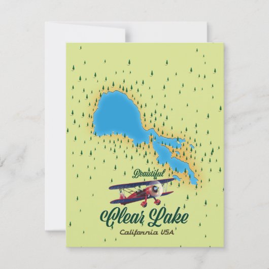 Clear Lake California USA Map (Vorderseite)