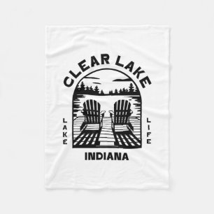 Clear Lake Indiana Outdoors Vintage 1 Fleecedecke
