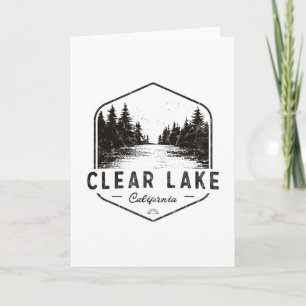 Clear Lake Kalifornien Outdoors Vintage Karte