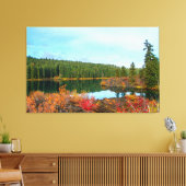 Clear Lake Oregon Herbst Gestohlene Canvas Print Leinwanddruck (Insitu (Wohnzimmer))