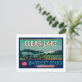 Clear Lake Peak Crate LabelLake Landkreis, CA Postkarte (Stehend Vorderseite)