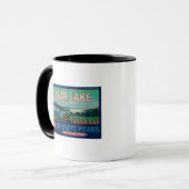 Clear Lake Peak Crate LabelLake Landkreis, CA Tasse (Vorderseite Links)