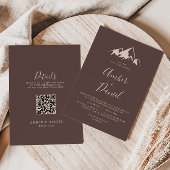 Clear Mountain Boho Back and Front Wedding Einladung