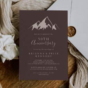Clear Mountain Country 50. Hochzeitstag Einladung