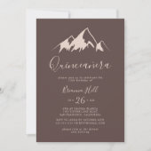 Clear Mountain Country Minimalistisch Quinceñera Einladung (Vorderseite)