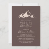 Clear Mountain Country Wedding Breakfast Einladung (Vorderseite)