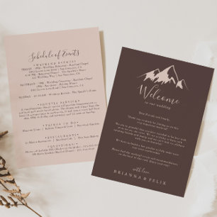 Clear Mountain Country Wedding Willkommensbrief
