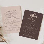 Clear Mountain Country Wedding Willkommensbrief