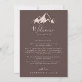 Clear Mountain Country Wedding Willkommensbrief (Vorderseite)