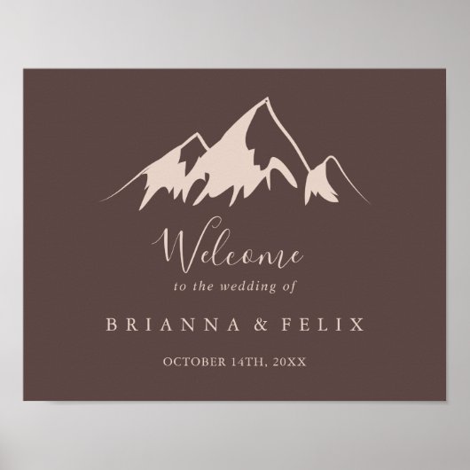 Clear Mountain Country Wedding Willkommenszeichen Poster (Vorne)