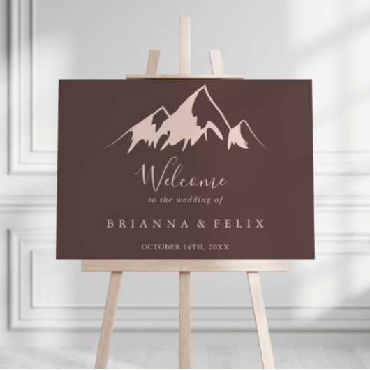 Clear Mountain Country Wedding Willkommenszeichen Poster