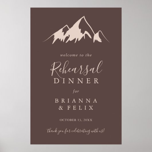 Clear Mountain Probe Dinner Begrüßungszeichen Poster (Vorne)