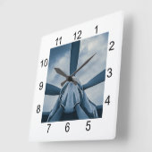 Clear Prop! Quadratische Wanduhr (Winkel)