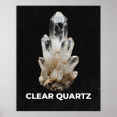 Clear Quartz Crystal Cluster Poster (Vorne)