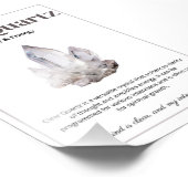 Clear Quartz crystal meaning poster (Ecke)