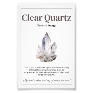 Clear Quartz crystal meaning poster