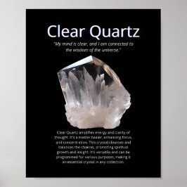 Clear Quarz Stone Crystal Bedeutung Poster