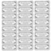 Clear Return Address Floral Border Transparent  Aufkleber (Vorderseite)