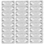 Clear Return Address Floral Custom Transparent  Aufkleber (Vorderseite)