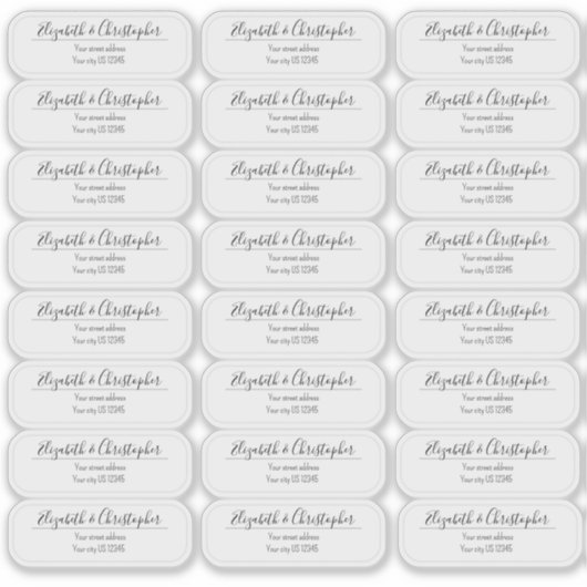 Clear Return Address Modern Transparent Labels (Vorderseite)