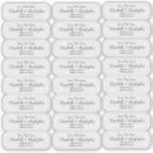 Clear Save The Date Wedding Return Address  Aufkleber (Vorderseite)