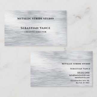 Clear Silver Hairline Classic Visitenkarte