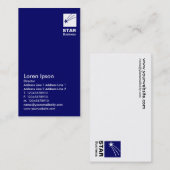Clear Star - Dark Blue Visitenkarte (Vorne/Hinten)