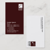 Clear Star - Dark Brown Visitenkarte (Vorne/Hinten)