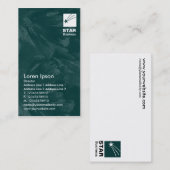 Clear Star - Dunkelgrüne Textur Visitenkarte (Vorne/Hinten)