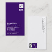 Clear Star - Dunkle Violette Visitenkarte (Vorne/Hinten)