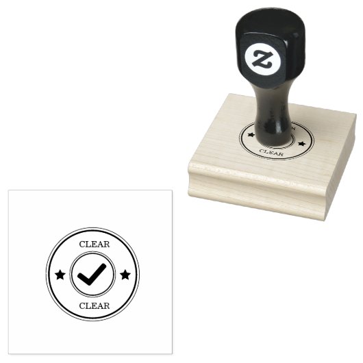 CLEAR Text Office Verpackung Eindruck Glitz Tinte Gummistempel (Stempel)