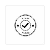 CLEAR Text Office Verpackung Eindruck Glitz Tinte Gummistempel (Prägung)