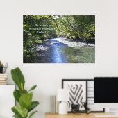 Clear Water River Print mit Scripting Verse Poster (Heimbüro)