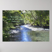 Clear Water River Print mit Scripting Verse Poster (Vorne)
