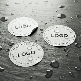 Clear Waterproof Custom Logo Stickers for Business Etiketten