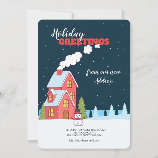 Clear Winter Night Open House Einladung (Vorderseite)