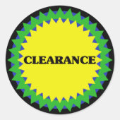 CLEARANCE Aufkleber für den Einzelhandel (Vorderseite)