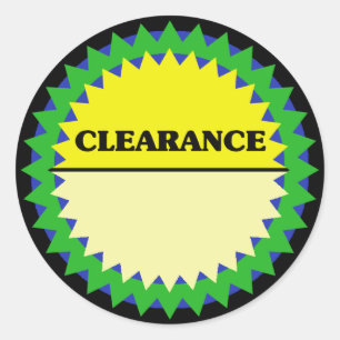 CLEARANCE PREIS TAG Aufkleber für den Einzelhandel
