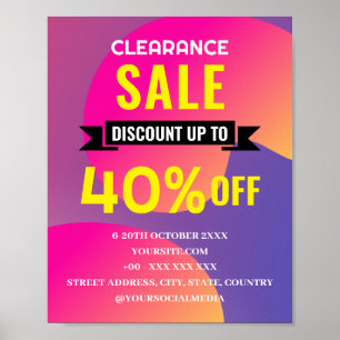 CLEARANCE SALE DISCOUNT POSTER