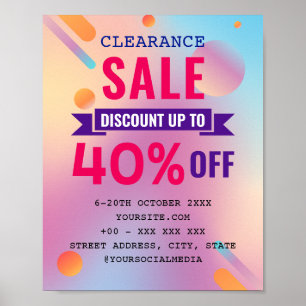 CLEARANCE SALE DISCOUNT POSTER