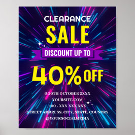 CLEARANCE SALE DISCOUNT POSTER
