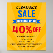 CLEARANCE SALE DISCOUNT POSTER (Vorne)