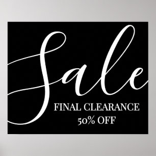 Clearance Sale, Ende der Saison 50% Ermäßigung Poster