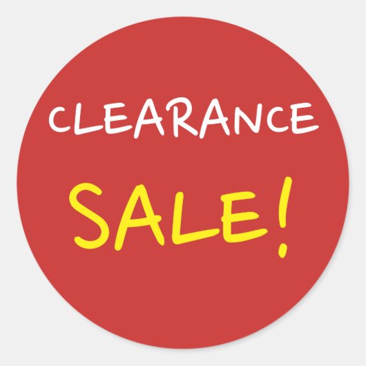 "CLEARANCE SALE!" Runder Aufkleber (Vorderseite)