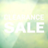 Clearance Sale Sign Fensteraufkleber (Blatt 3)