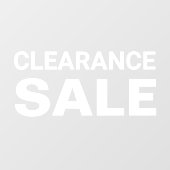 Clearance Sale Sign Fensteraufkleber (Blatt)