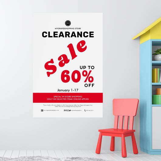 "Clearance Sale Store Business Discount Poster" Poster (Kinderzimmer 1)