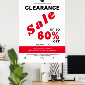 "Clearance Sale Store Business Discount Poster" Poster (Heimbüro)