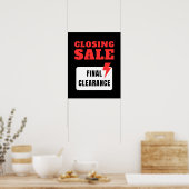 Clearance Sign, Retail Store Closing Sale Poster (Küche)